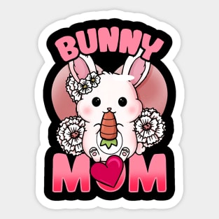 kawaii bunny mom bunny lover Sticker